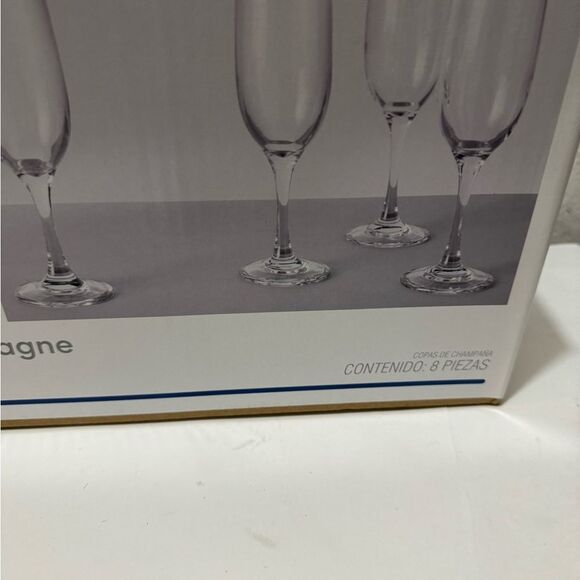 Simple essentials Champagne Flutes 8 Glasses - Picture 5 of 5